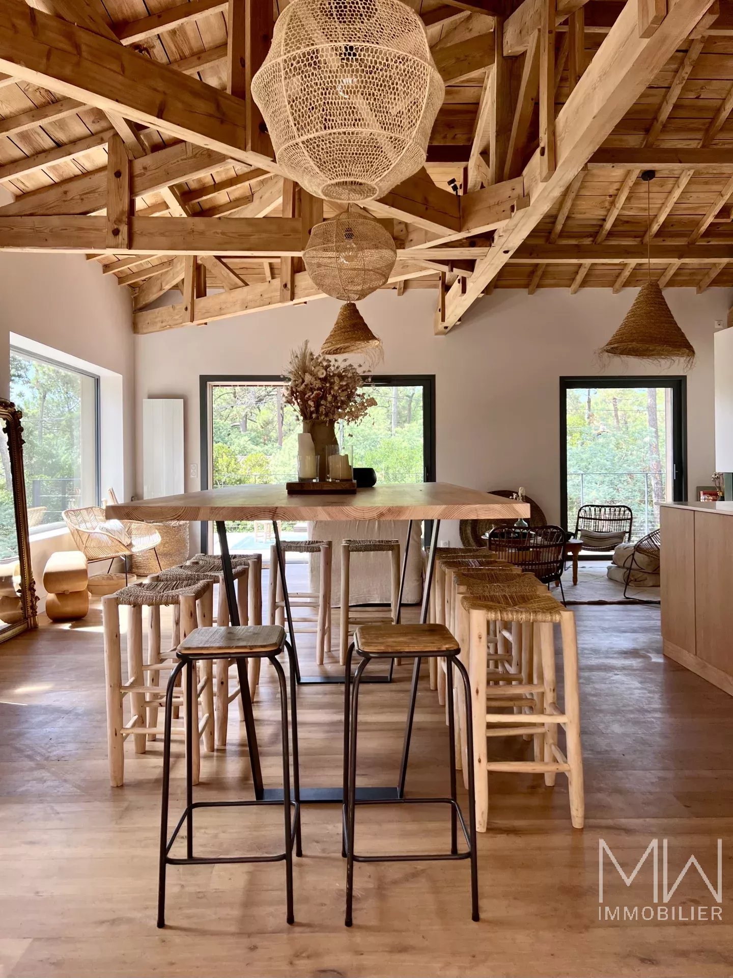 BELLE VILLA BOIS AU COEUR DU CAP FERRET – 14 COUCHAGES