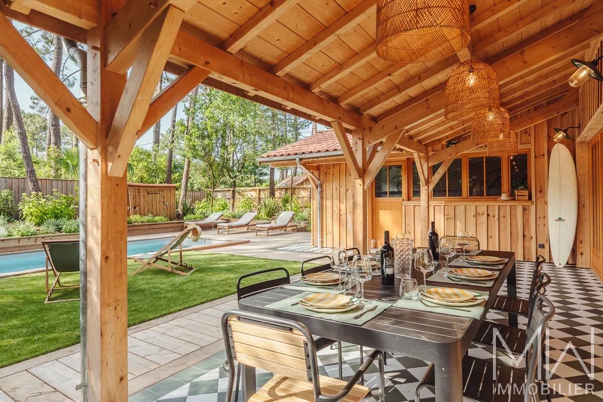 VILLA BOIS AVEC PISCINE – PETIT PIQUEY – 12 COUCHAGES
