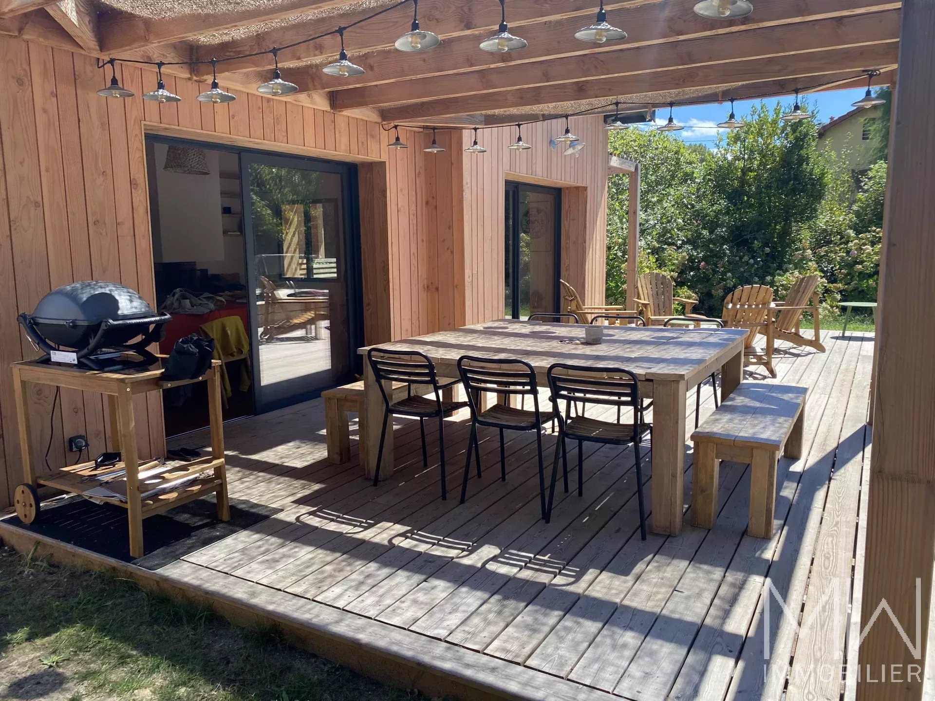 BELLE VILLA BOIS AVEC PISCINE – CAP FERRET – 12 COUCHAGES