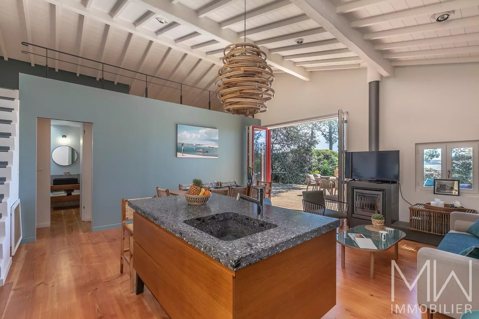 VILLA DE CHARME EN 1ERE LIGNE – QUARTIER DES 44HA – CAP FERRET – 8 COUCHAGES