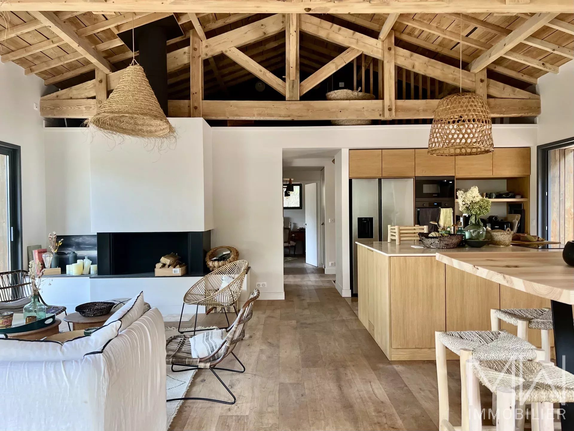 BELLE VILLA BOIS AU COEUR DU CAP FERRET – 14 COUCHAGES