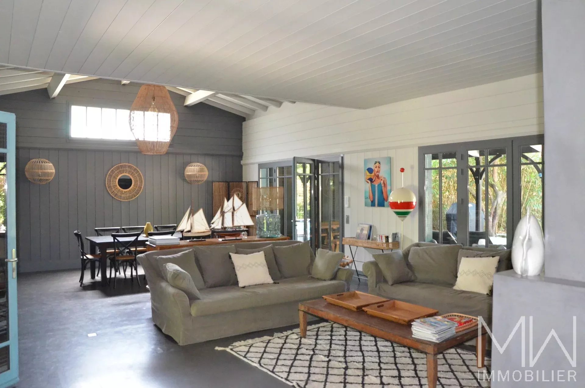 LOCATION SAISONNIÈRE DE PRESTIGE AVEC PISCINE – CAP FERRET – 10 COUCHAGES