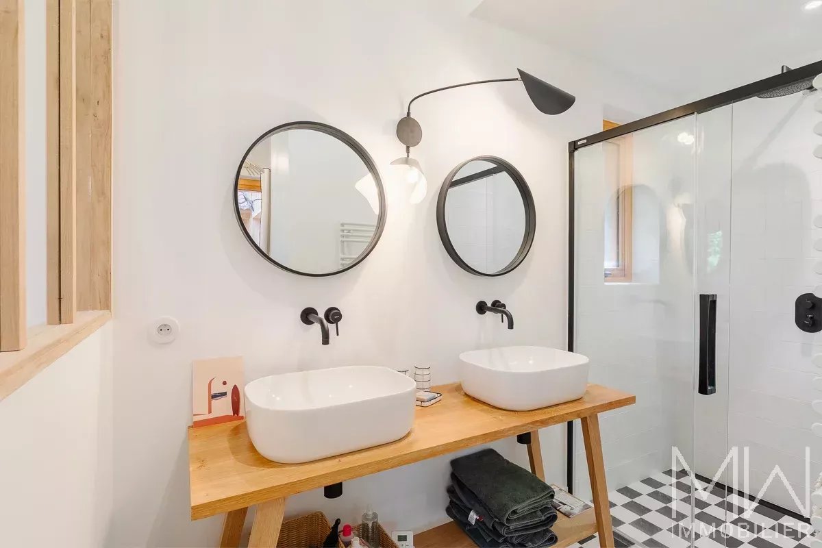 VILLA BOIS AVEC PISCINE – PETIT PIQUEY – 12 COUCHAGES