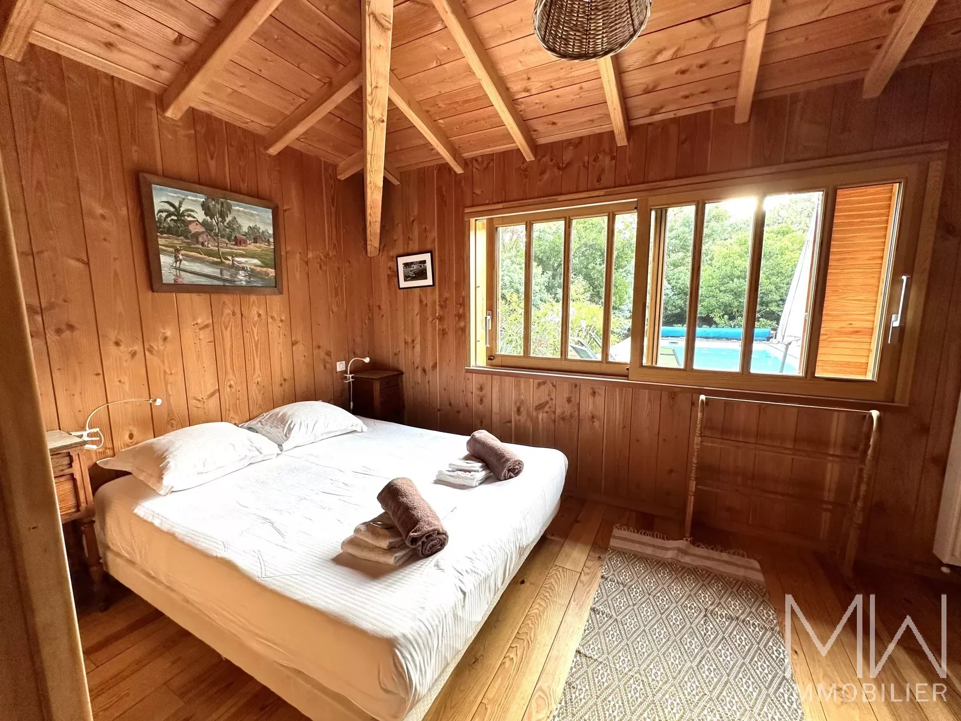 VILLA BOIS AVEC PISCINE – CAP FERRET – 8 COUCHAGES