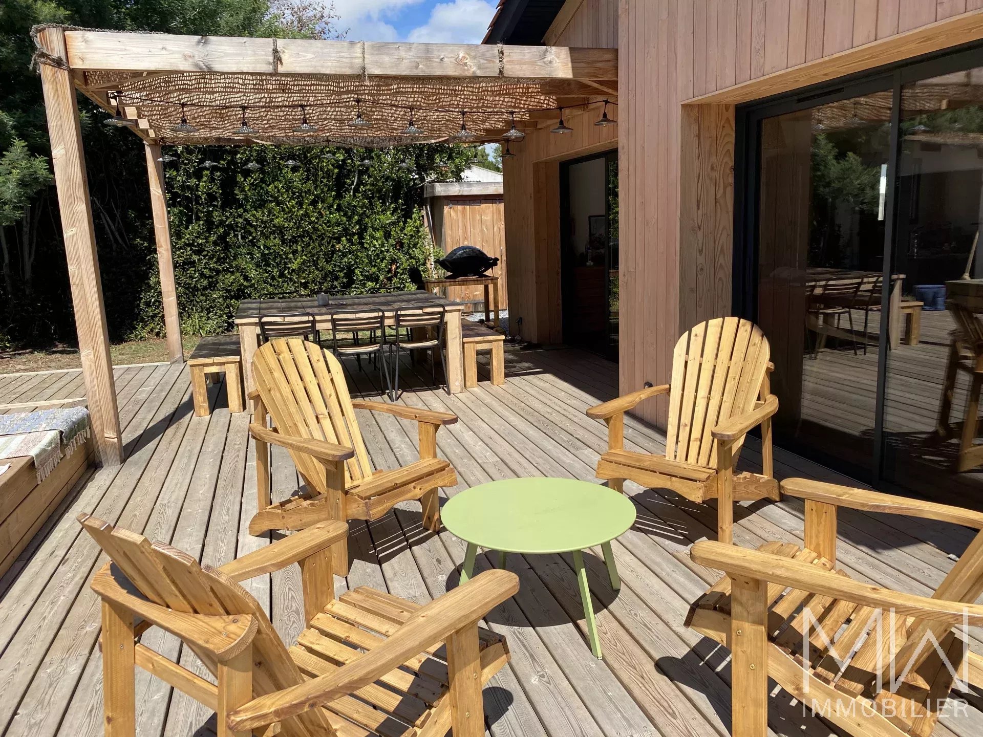 BELLE VILLA BOIS AVEC PISCINE – CAP FERRET – 12 COUCHAGES