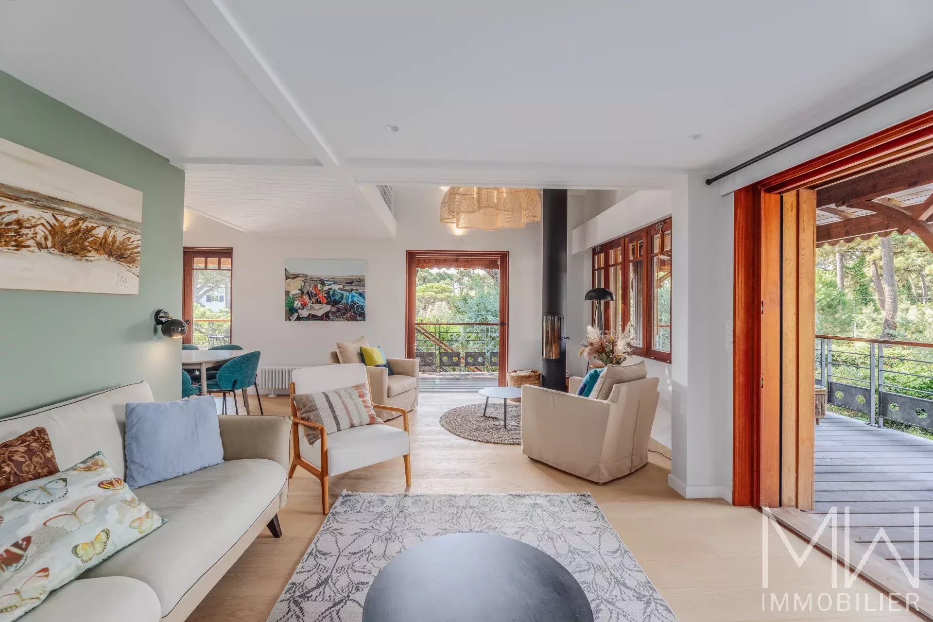 AGREABLE VILLA BOIS AVEC PISCINE – CAP FERRET – 10 COUCHAGES